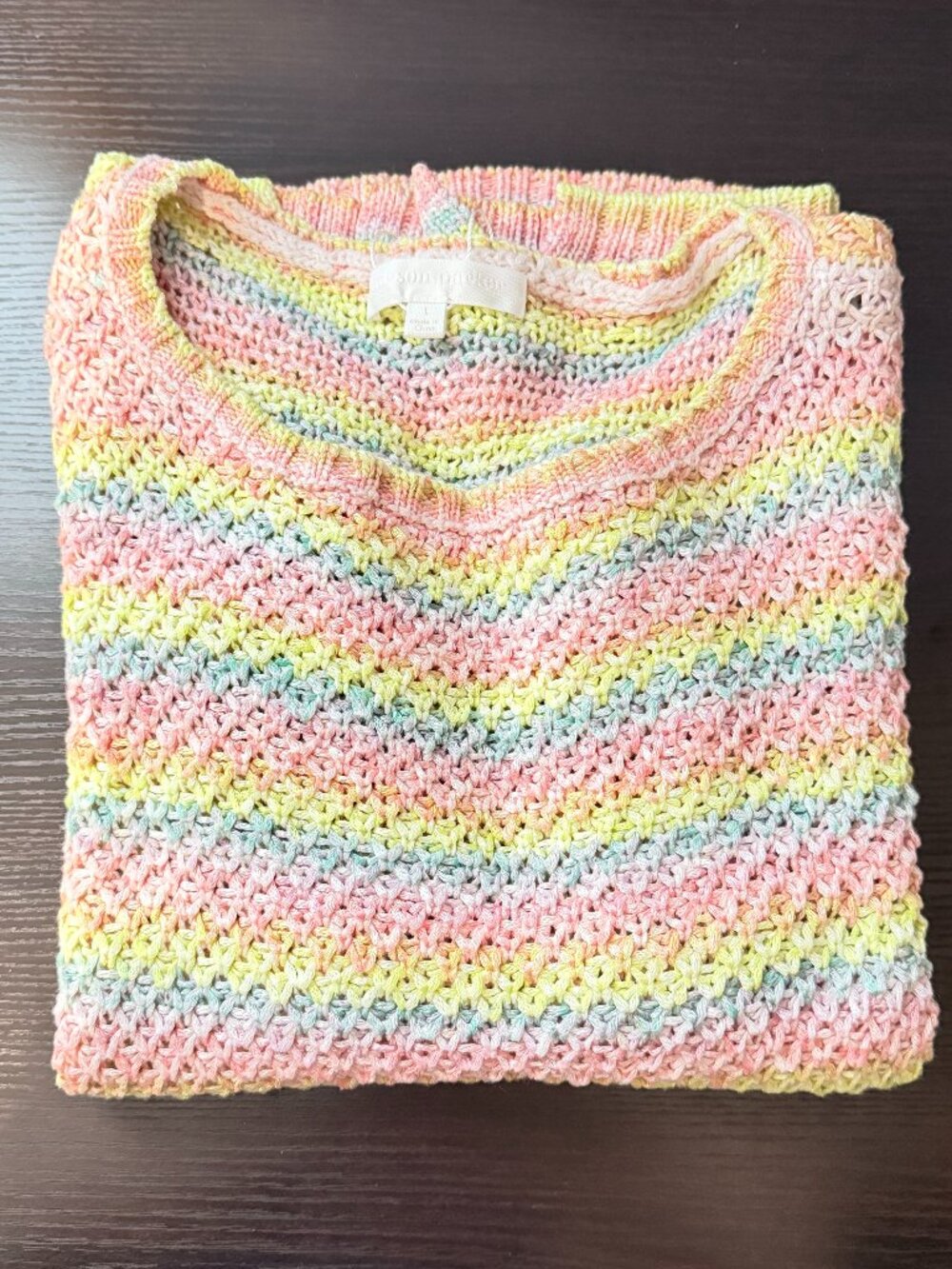 Adyson Parker Multicolor Striped Crew Neck Sweater Size L